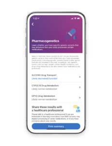 23andMe mobile pharmacogenomics