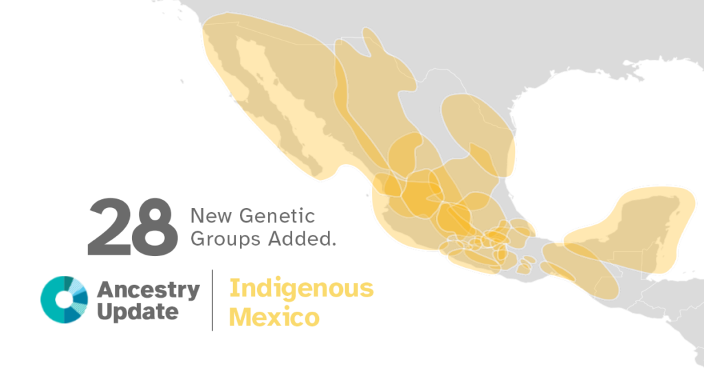 A map that shows the indigenous Mexican regions.